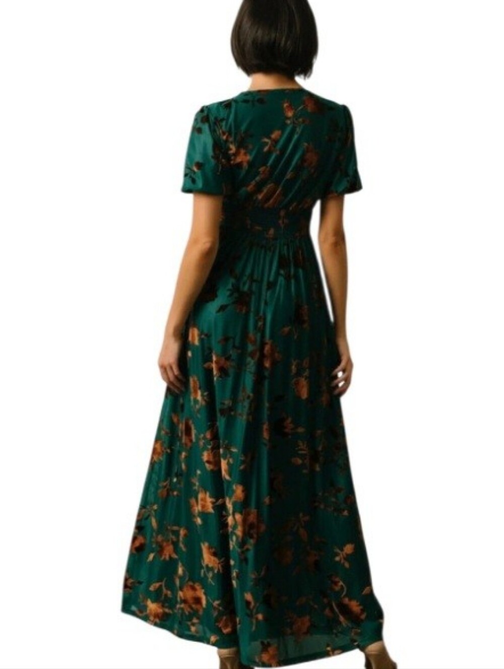 Baltic Born Leslie Velvet Maxi Dress Jade & Bronze Size XL NWOT - Picture 4 of 14